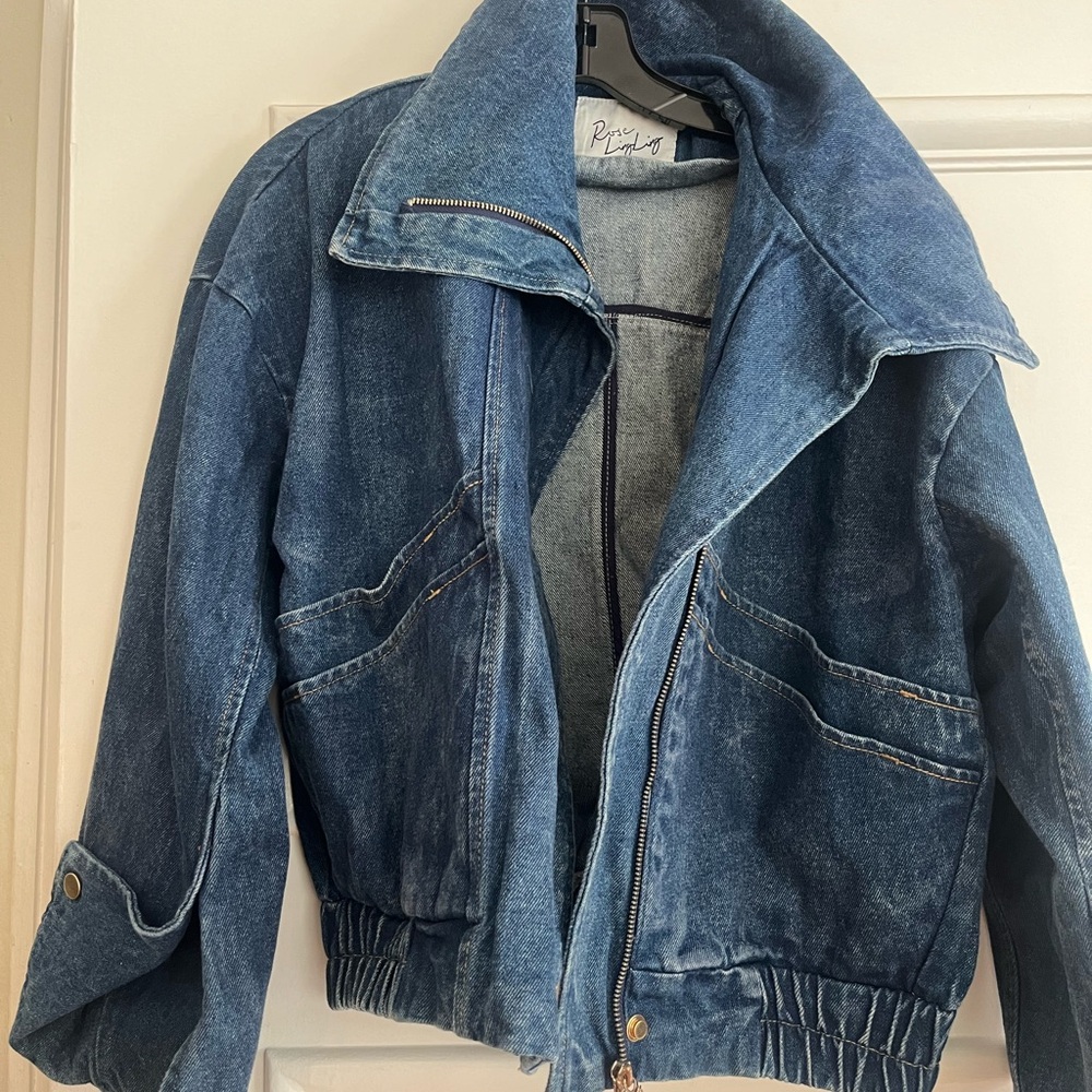 Denim Moto jacket size small